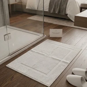 Linge pour conciergerie 18 tapis blanc hotel