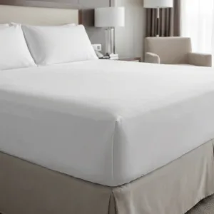 drap housse hotel blanc