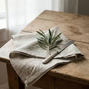 serviette table lin