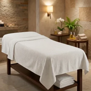 Drap table de massage spa blanc