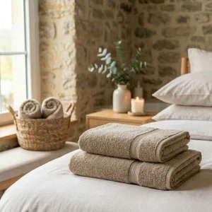 serviette bain hotel couleurs