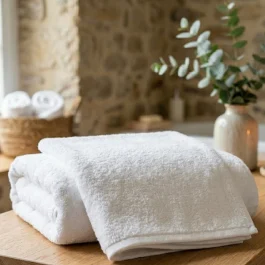 serviette blanc spa